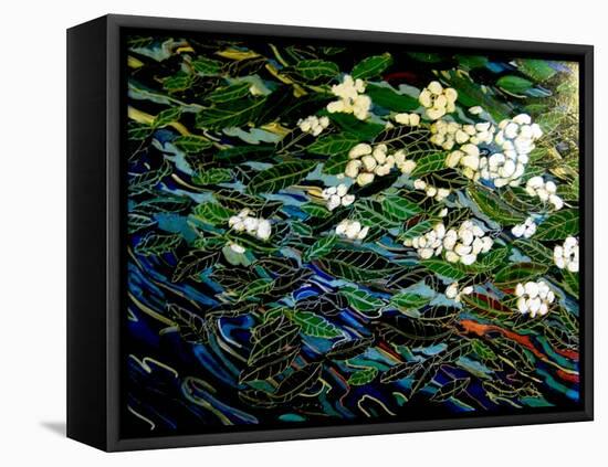 Flowers in stream-Linda Arthurs-Framed Premier Image Canvas