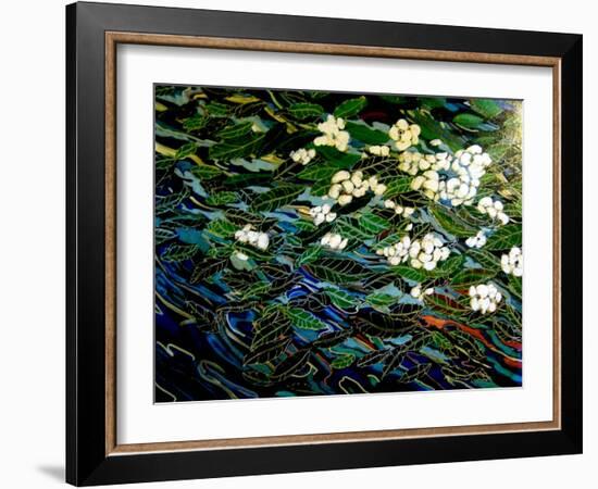 Flowers in stream-Linda Arthurs-Framed Giclee Print