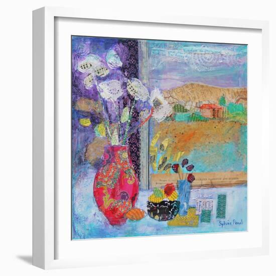 Flowers in the Window 2014-Sylvia Paul-Framed Giclee Print