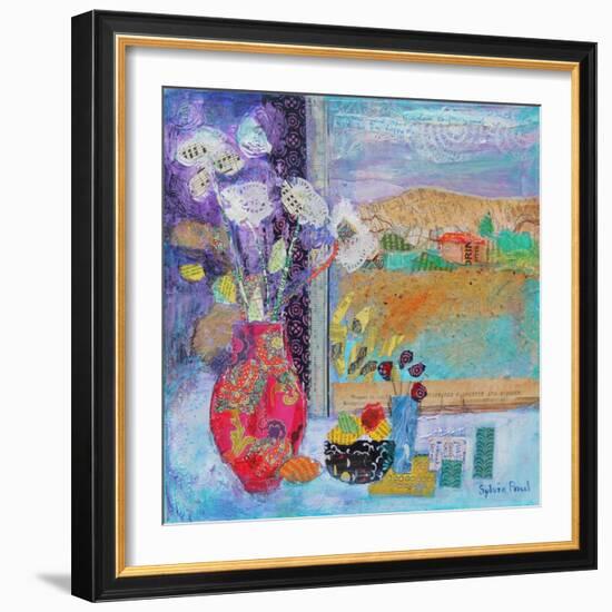 Flowers in the Window 2014-Sylvia Paul-Framed Giclee Print