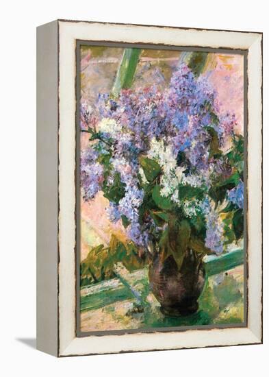 Flowers in the Window-Mary Cassatt-Framed Stretched Canvas