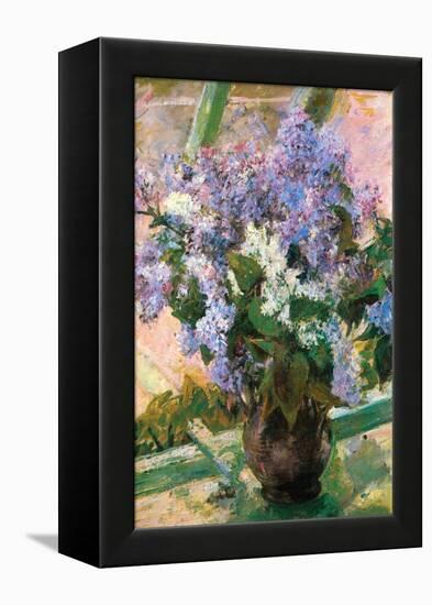 Flowers in the Window-Mary Cassatt-Framed Stretched Canvas