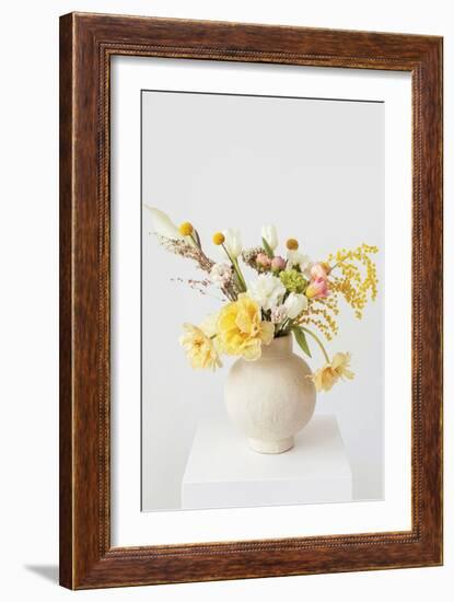 Flowers in White Vase-Incado-Framed Art Print