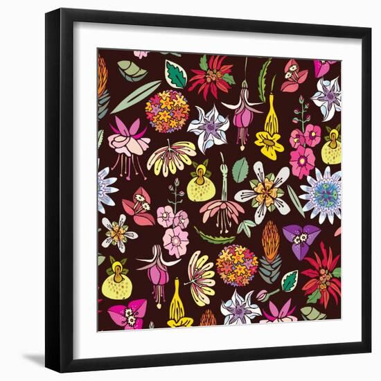 Flowers, Mix Flowers Color-Belen Mena-Framed Giclee Print