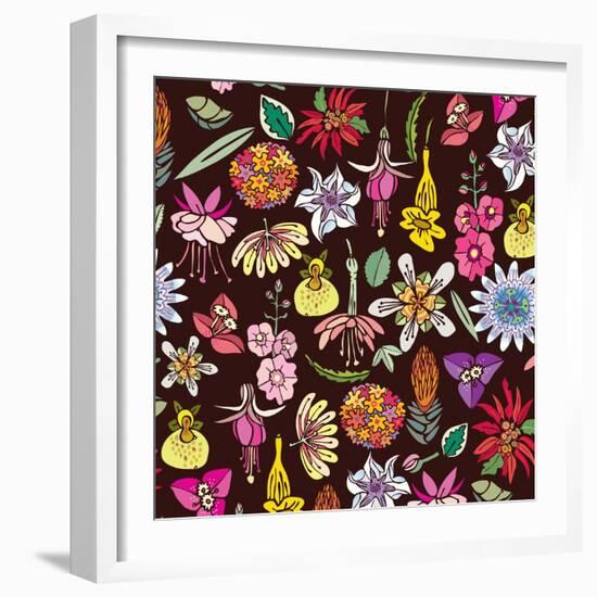 Flowers, Mix Flowers Color-Belen Mena-Framed Giclee Print