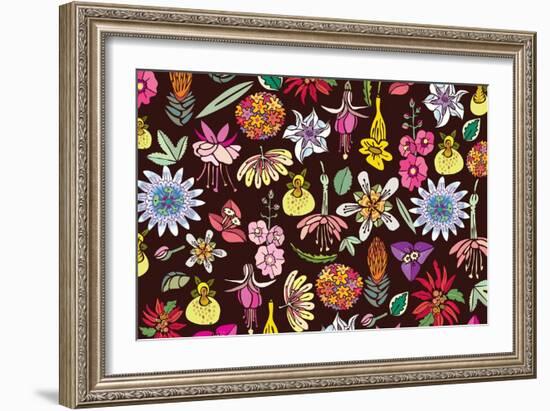 Flowers, Mix Flowers-Belen Mena-Framed Giclee Print