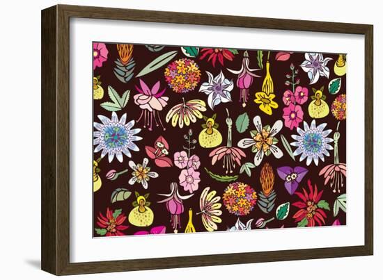 Flowers, Mix Flowers-Belen Mena-Framed Giclee Print