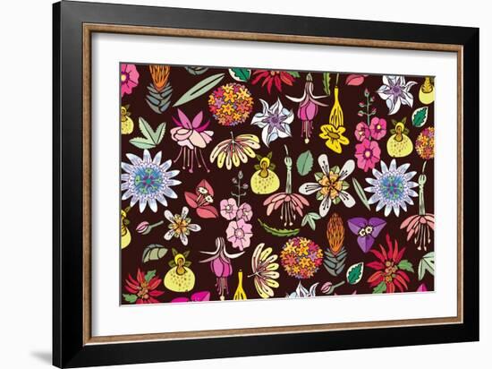 Flowers, Mix Flowers-Belen Mena-Framed Giclee Print