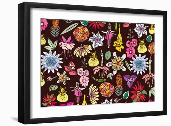 Flowers, Mix Flowers-Belen Mena-Framed Giclee Print