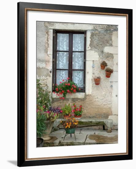 Flowers of Private Home, Burgundy, France-Lisa S. Engelbrecht-Framed Photographic Print
