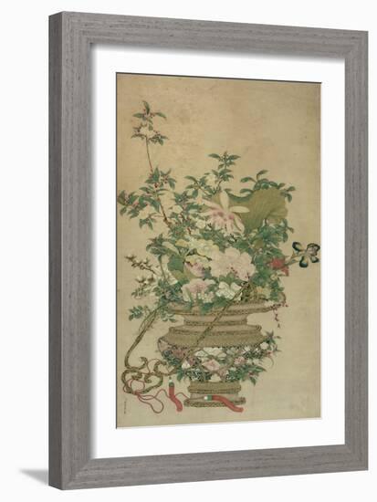 Flowers of the Four Seasons, Qing dynasty, 18th-19th century-Chinese School-Framed Giclee Print