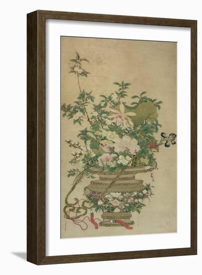 Flowers of the Four Seasons, Qing dynasty, 18th-19th century-Chinese School-Framed Giclee Print