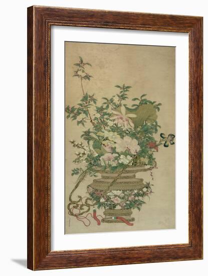 Flowers of the Four Seasons, Qing dynasty, 18th-19th century-Chinese School-Framed Giclee Print