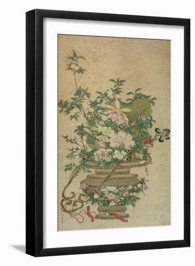 Flowers of the Four Seasons, Qing dynasty, 18th-19th century-Chinese School-Framed Giclee Print