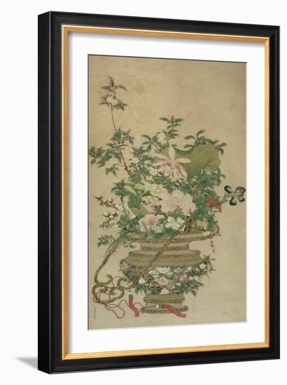 Flowers of the Four Seasons, Qing dynasty, 18th-19th century-Chinese School-Framed Giclee Print