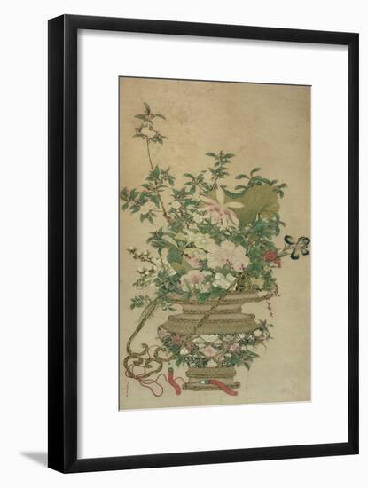 Flowers of the Four Seasons, Qing dynasty, 18th-19th century-Chinese School-Framed Premium Giclee Print
