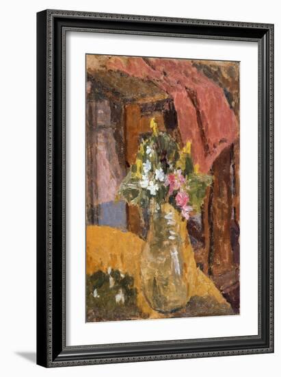 Flowers (Oil on Canvas)-Gwen John-Framed Giclee Print