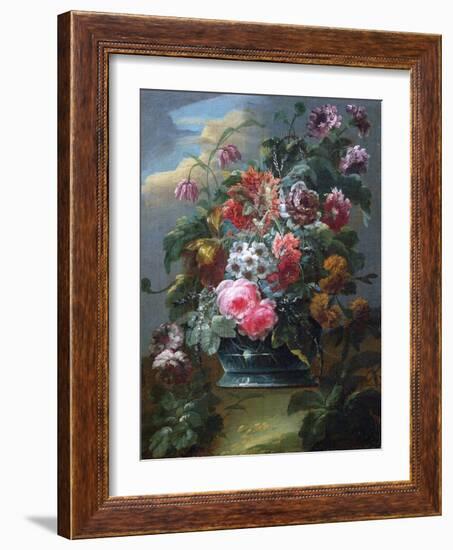 Flowers (Oil on Canvas)-Le Riche-Framed Giclee Print