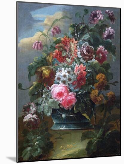 Flowers (Oil on Canvas)-Le Riche-Mounted Giclee Print