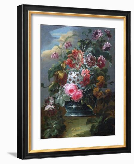 Flowers (Oil on Canvas)-Le Riche-Framed Giclee Print