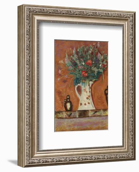 Flowers on a Mantlepiece-Pierre Bonnard-Framed Premium Giclee Print