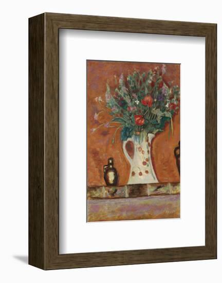 Flowers on a Mantlepiece-Pierre Bonnard-Framed Premium Giclee Print