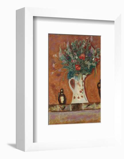 Flowers on a Mantlepiece-Pierre Bonnard-Framed Premium Giclee Print