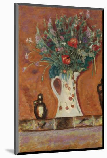 Flowers on a Mantlepiece-Pierre Bonnard-Mounted Premium Giclee Print