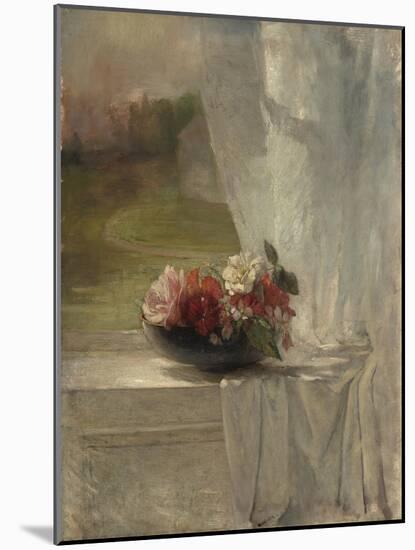 Flowers on a Window Ledge, c.1861-John La Farge or Lafarge-Mounted Giclee Print