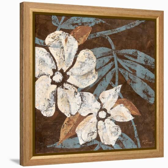 Flowers on Chocolate I-Maria Donovan-Framed Stretched Canvas