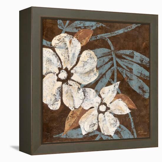 Flowers on Chocolate I-Maria Donovan-Framed Stretched Canvas