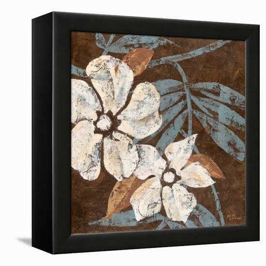 Flowers on Chocolate I-Maria Donovan-Framed Stretched Canvas