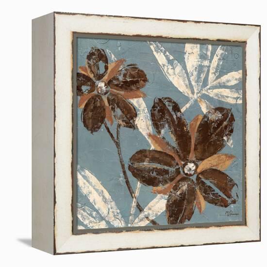 Flowers on Denim I-Maria Donovan-Framed Stretched Canvas