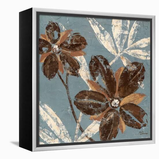 Flowers on Denim I-Maria Donovan-Framed Stretched Canvas