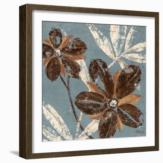 Flowers on Denim I-Maria Donovan-Framed Art Print