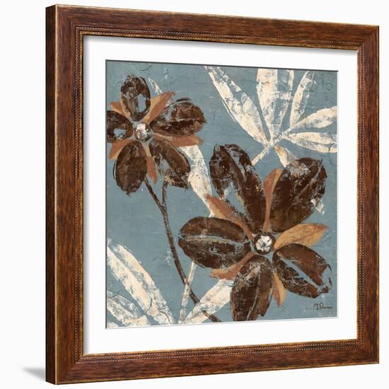 Flowers on Denim I-Maria Donovan-Framed Art Print