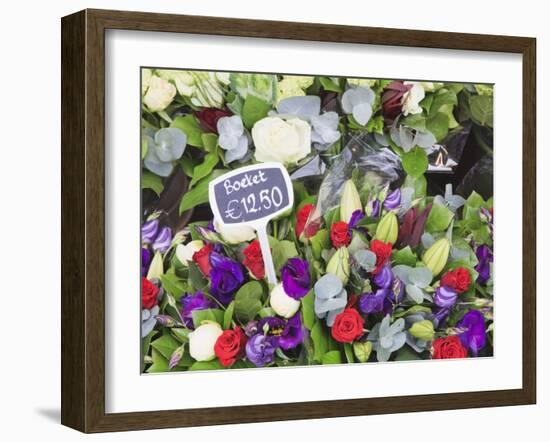 Flowers on Display in the Bloemenmarkt (Flower Market), Amsterdam, Netherlands, Europe-Amanda Hall-Framed Photographic Print