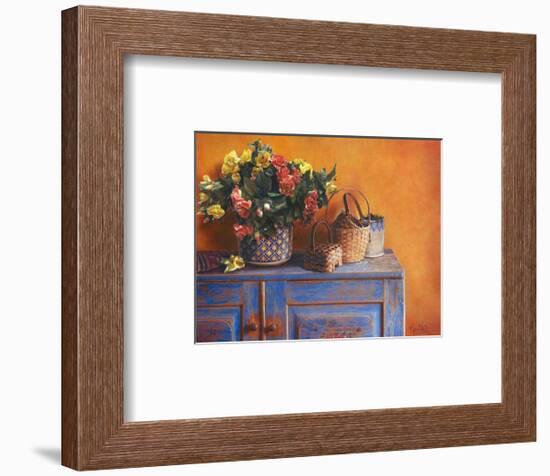 Flowers on Gramma's Sideboard I-M^ De Flaviis-Framed Art Print