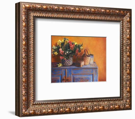 Flowers on Gramma's Sideboard I-M^ De Flaviis-Framed Art Print