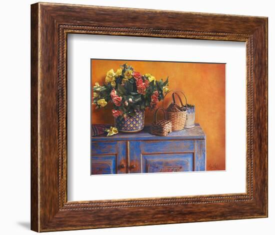 Flowers on Gramma's Sideboard I-M^ De Flaviis-Framed Art Print