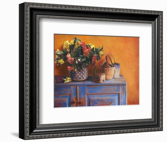 Flowers on Gramma's Sideboard I-M^ De Flaviis-Framed Art Print