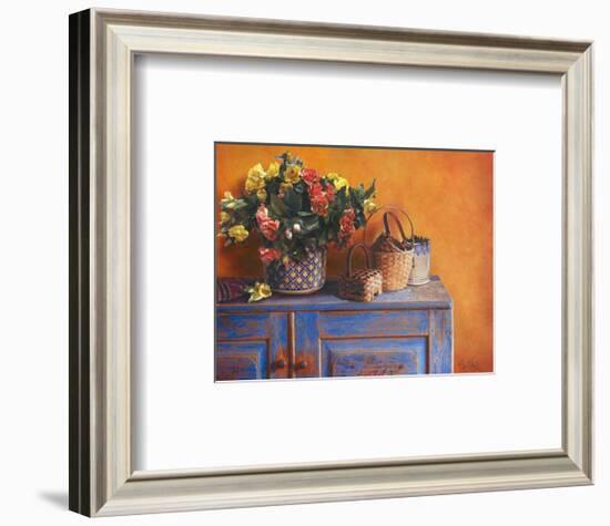 Flowers on Gramma's Sideboard I-M^ De Flaviis-Framed Art Print