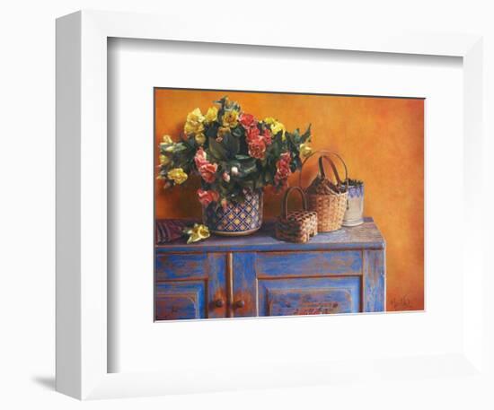 Flowers on Gramma's Sideboard I-M^ De Flaviis-Framed Art Print