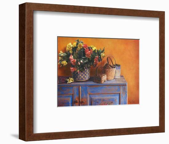 Flowers on Gramma's Sideboard I-M^ De Flaviis-Framed Art Print