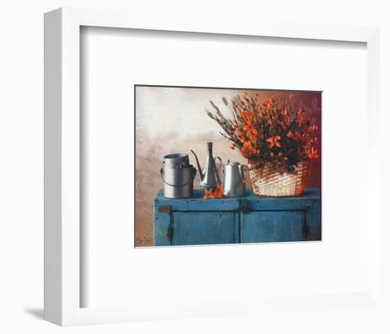 Flowers on Gramma's Sideboard II-M^ De Flaviis-Framed Art Print