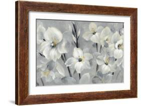 Flowers On Gray-Silvia Vassileva-Framed Art Print