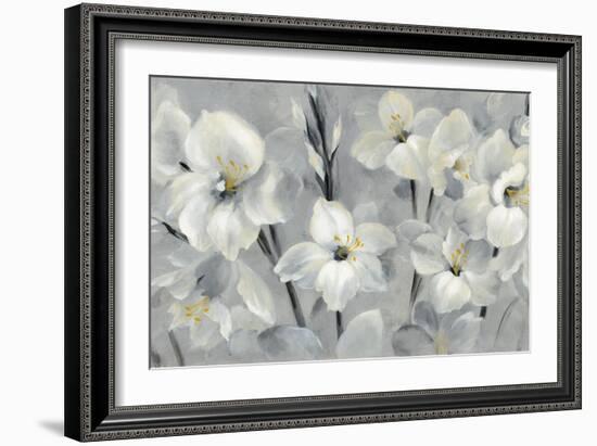 Flowers On Gray-Silvia Vassileva-Framed Art Print