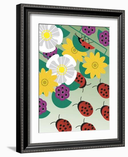 Flowers on Green-Marie Sansone-Framed Giclee Print