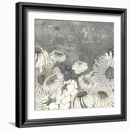 Flowers on Grey I-Ingrid Blixt-Framed Premium Giclee Print