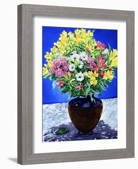 Flowers on Marble-Christopher Ryland-Framed Giclee Print